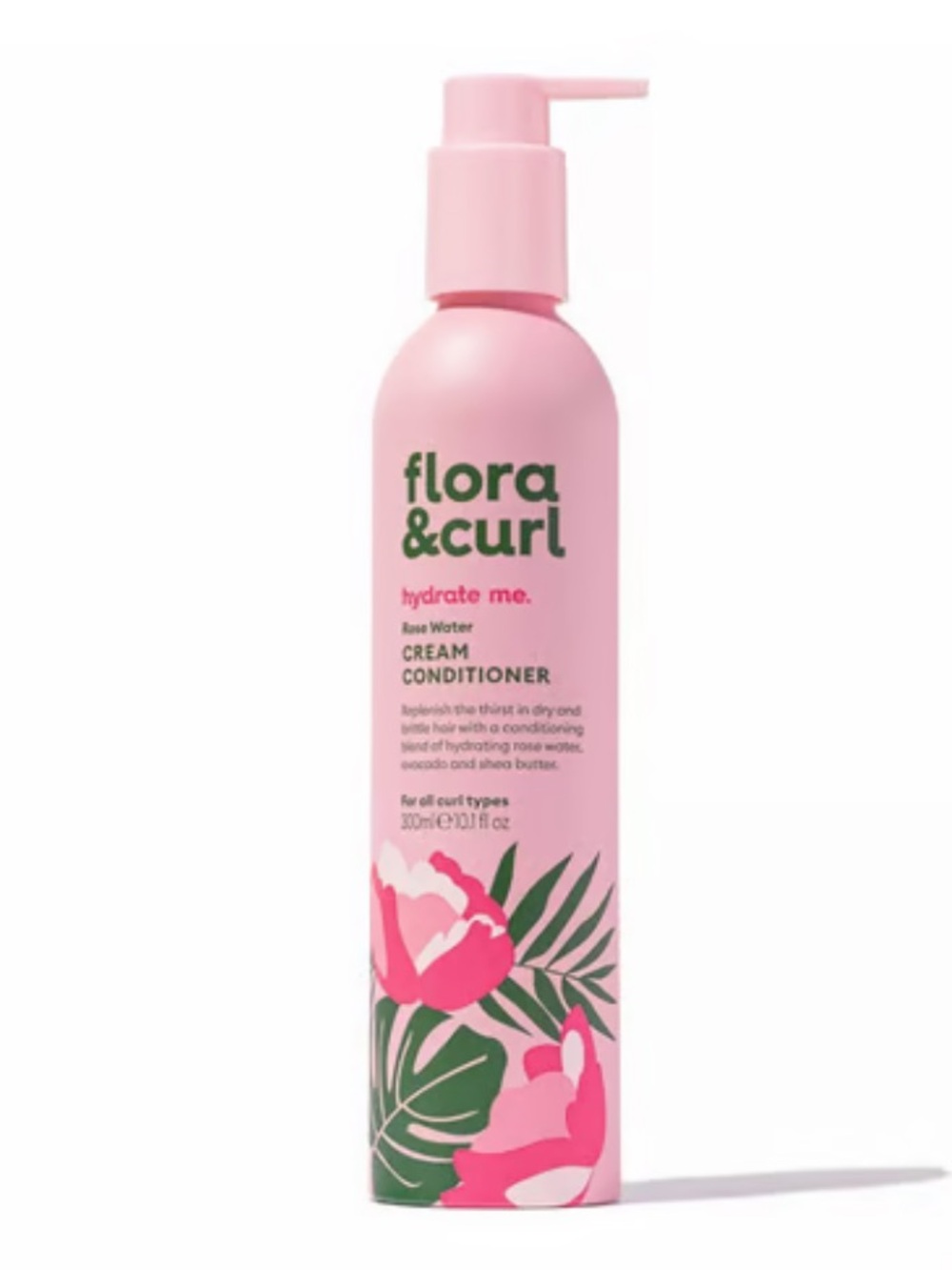 Flora & Curl hydrate me. Rose Water Cream Conditioner 300ml BRAND NEW